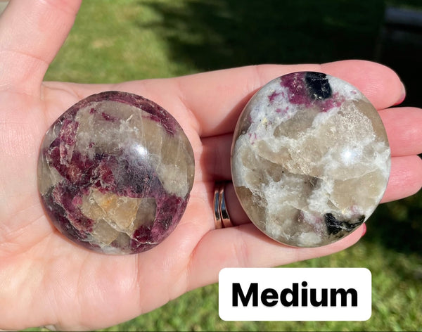 Pink Tourmaline Rubelite Palm Stone