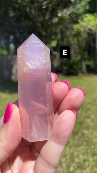 Angel Aura Rose Quartz Crystal Tower