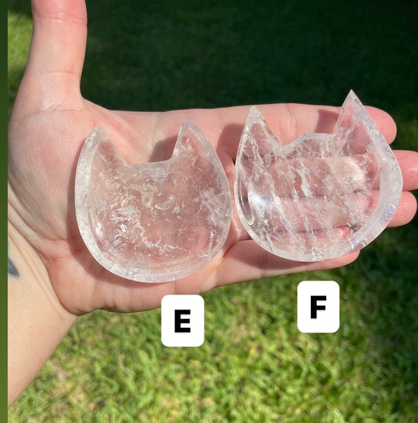 Cat Head Clear Quartz Bowl