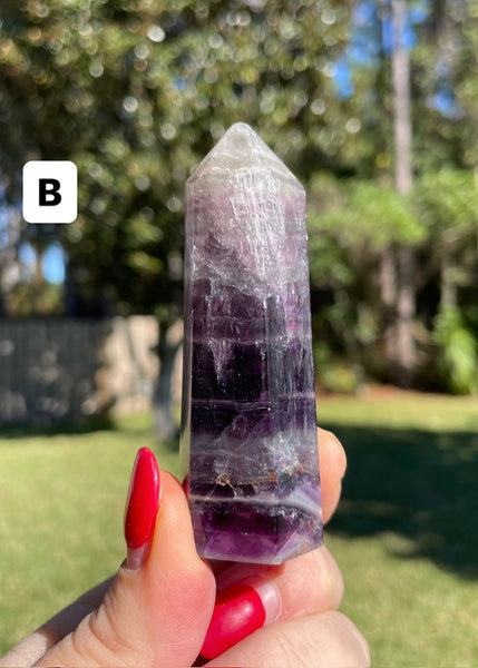 Rainbow Fluorite Crystal Generator Tower
