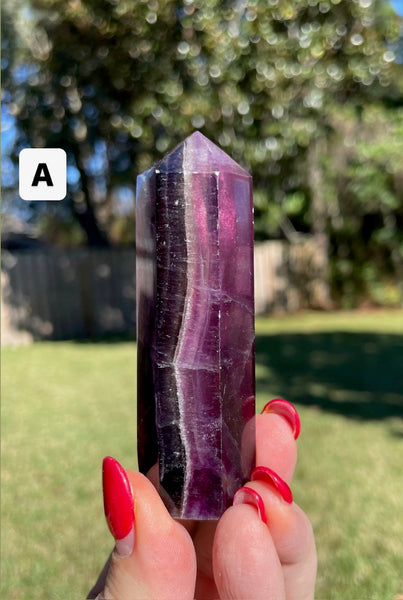 Rainbow Fluorite Crystal Generator Tower