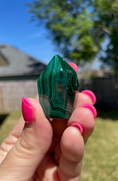 Malachite Crystal Free Form Point