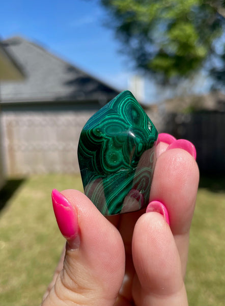 Malachite Crystal Free Form Point