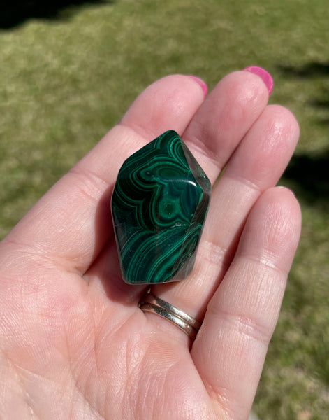 Malachite Crystal Free Form Point