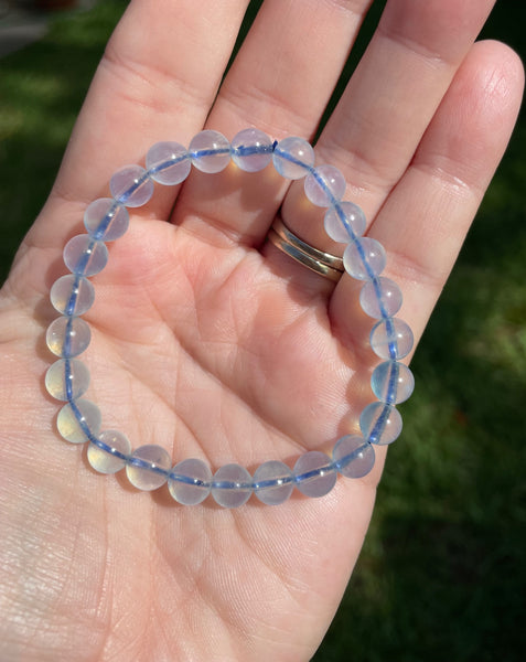 Aquamarine Crystal Bead Bracelet