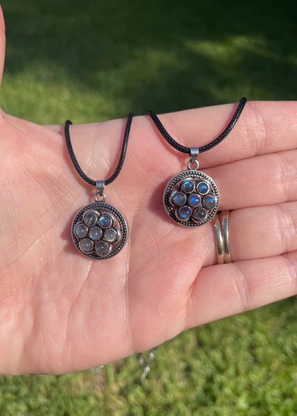 Labradorite Fidget Spinner Necklace