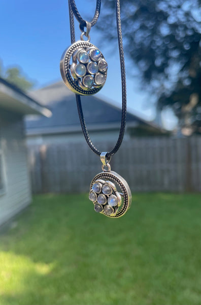 Labradorite Fidget Spinner Necklace