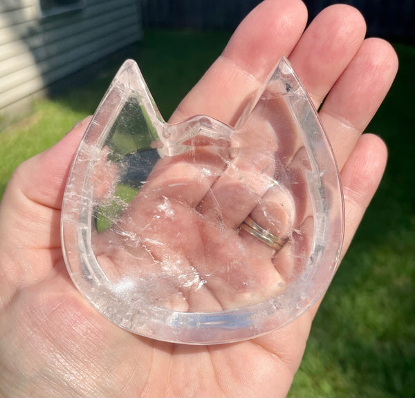Cat Head Clear Quartz Bowl