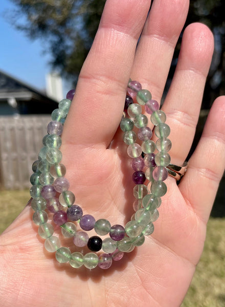 Rainbow Fluorite Crystal Bracelet