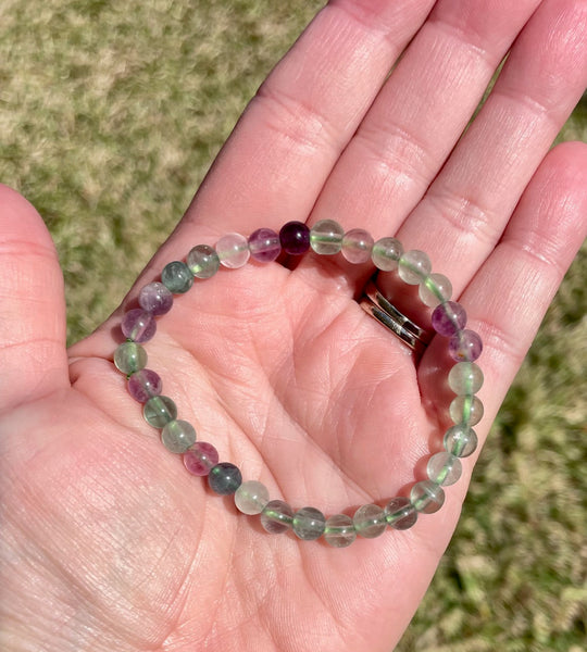 Rainbow Fluorite Crystal Bracelet