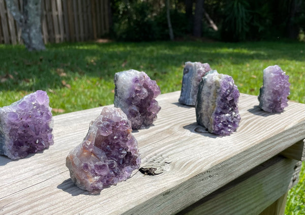 Amethyst Cluster Standing Flat Base A Quality