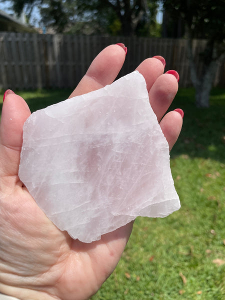Rose Quartz Crystal Slab