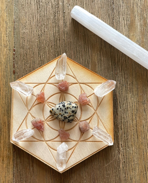 Dog Pet Happiness Wellbeing MINI Crystal Grid Kit