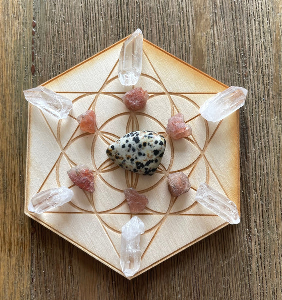 Dog Pet Happiness Wellbeing MINI Crystal Grid Kit