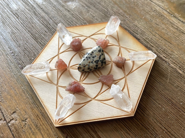 Dog Pet Happiness Wellbeing MINI Crystal Grid Kit