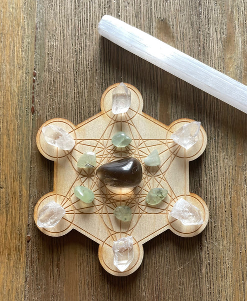 Cat Pet Happiness Wellbeing MINI Crystal Grid Kit