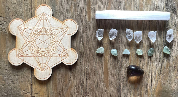 Cat Pet Happiness Wellbeing MINI Crystal Grid Kit