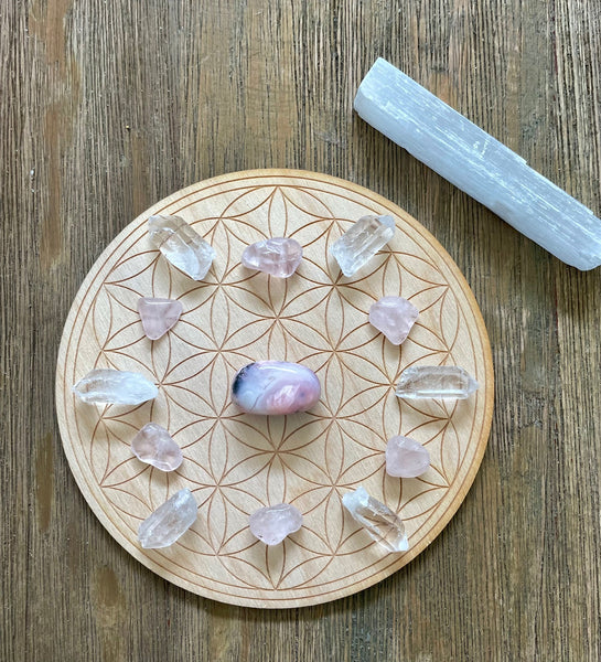 Self-Care and Kindness Crystal Grid Kit