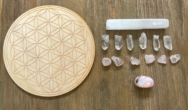 Self-Care and Kindness Crystal Grid Kit