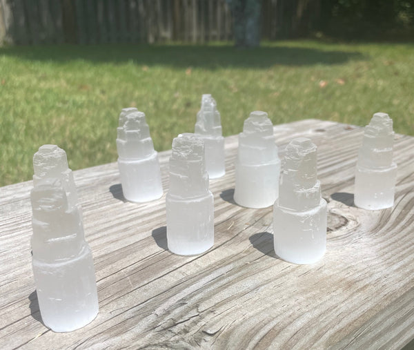 Satin Spar Selenite Mini Iceberg Tower