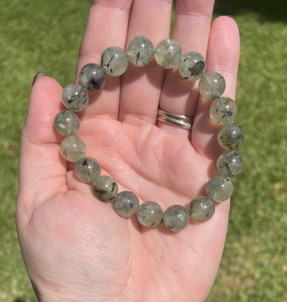 Prehnite Stretch Crystal Bracelet 10mm