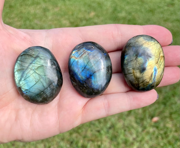 Labradorite Crystal Palm Stone