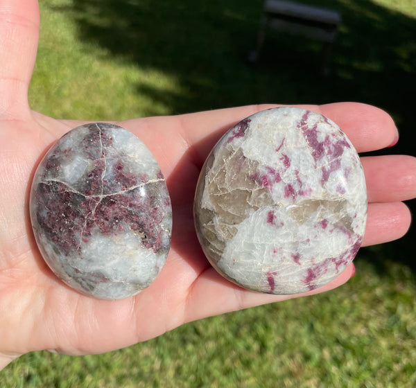 Pink Tourmaline Rubelite Palm Stone