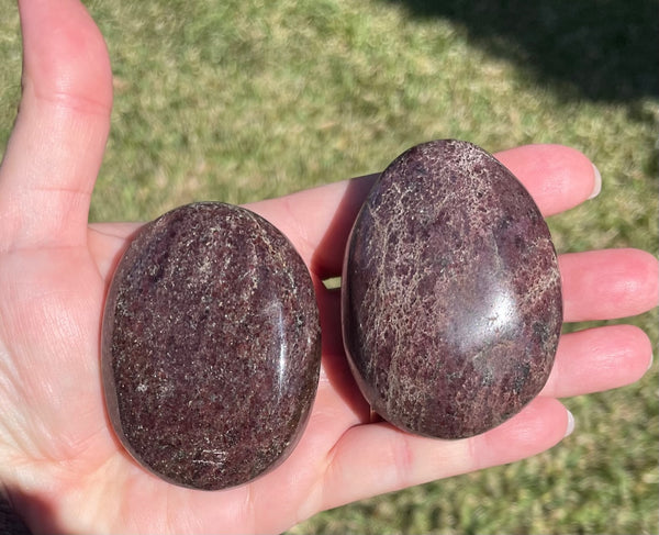 Garnet Crystal Palm Stone