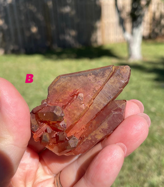 Tangerine Quartz Crystal Clusters