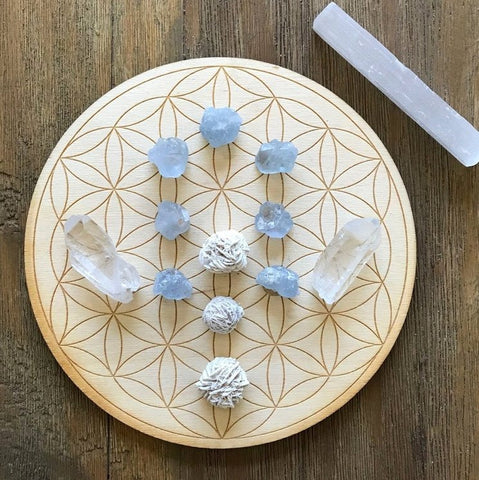 Happy Peaceful Home Ancestor Connection Crystal Grid Kit