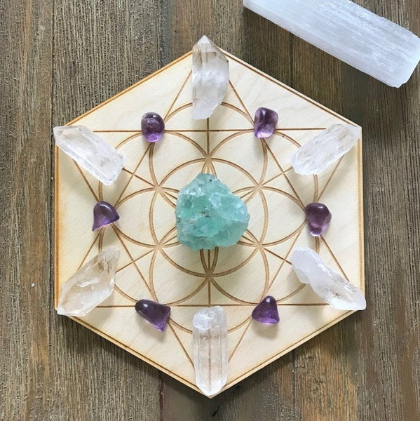 Clarity Focus Balance Calm Crystal Grid Kit