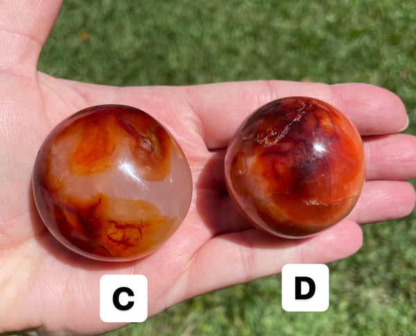 Carnelian Palm Stone A Grade