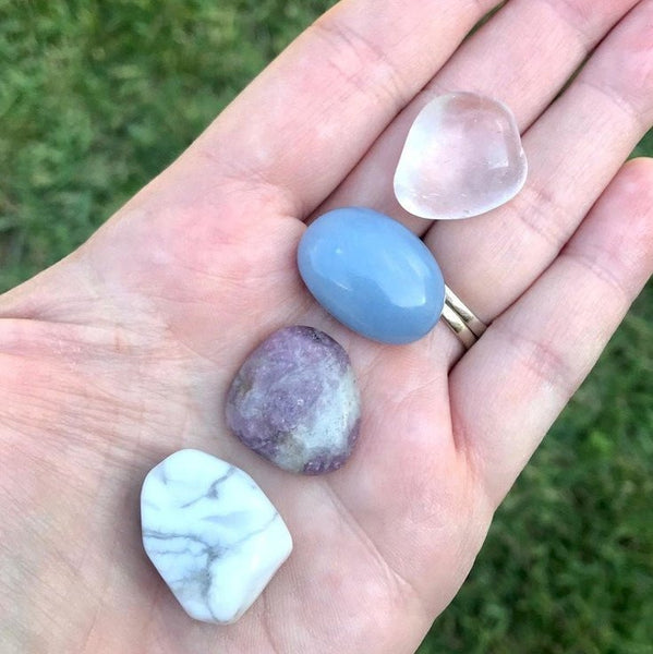 Stress Relief Calming Crystal Self-Care Kit Set