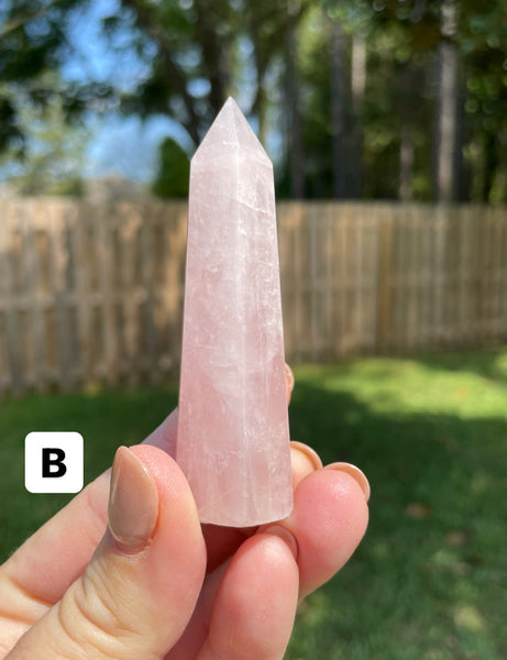 Rose Quartz Crystal Tower