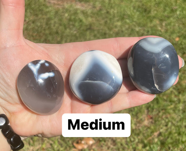 Orca Agate Palm Stone