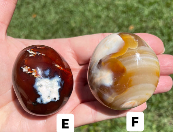 Carnelian Palm Stone A Grade