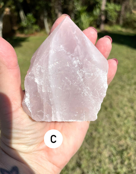 Rose Quartz Crystal Polished Point