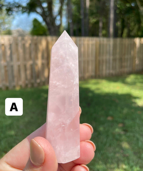 Rose Quartz Crystal Tower