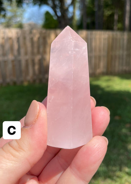 Rose Quartz Crystal Tower