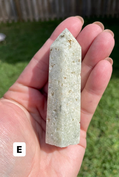 Moss Agate Crystal Tower