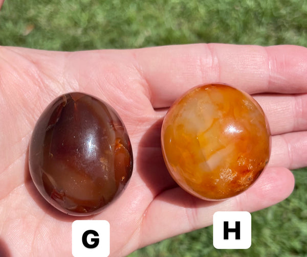 Carnelian Palm Stone A Grade