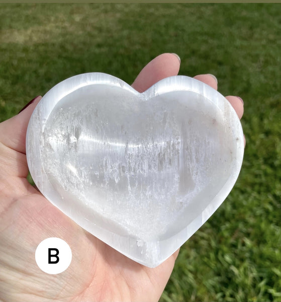 Selenite Heart Shaped Bowl