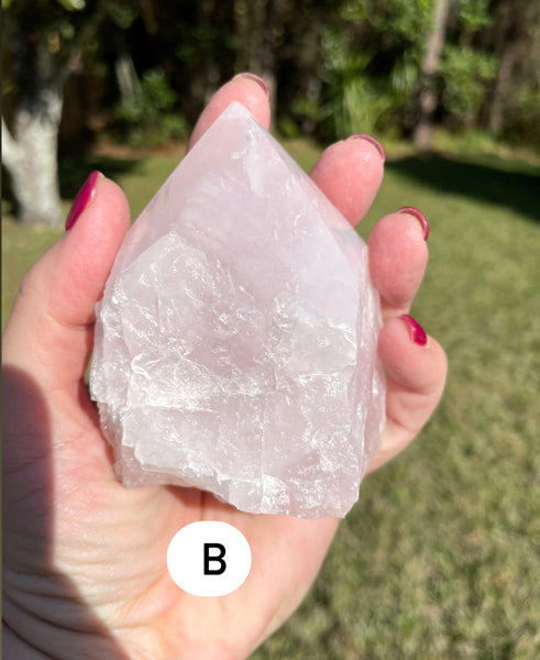 Rose Quartz Crystal Polished Point
