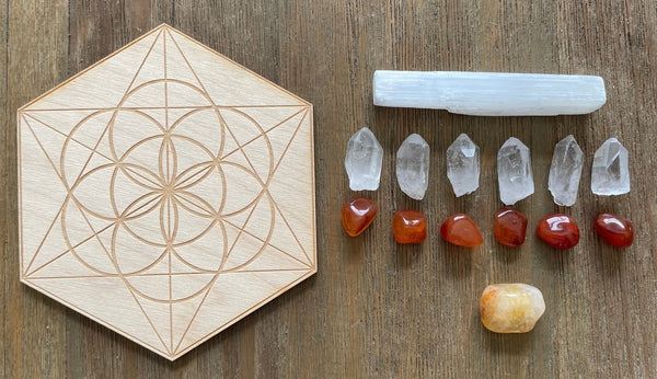 Fire Element Crystal Grid Kit