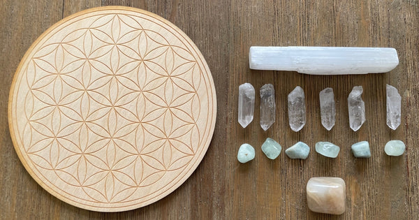 Water Element Crystal Grid Kit