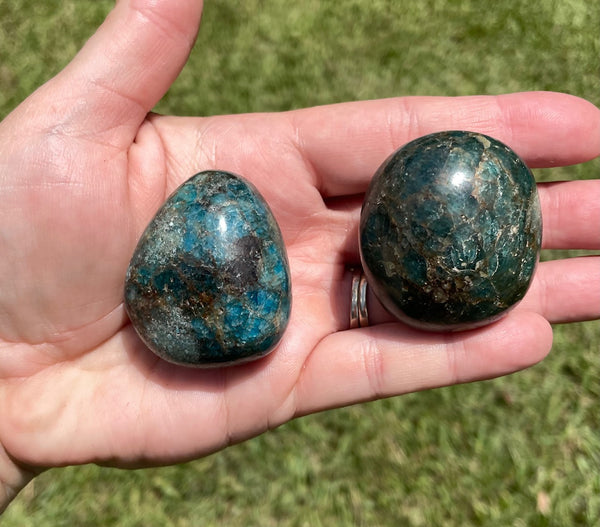 Blue Apatite Small Med Large Polished Palm Stone