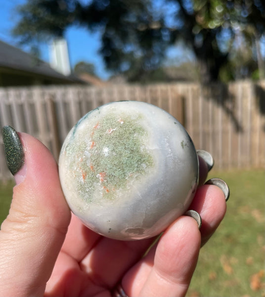 Moss Agate Crystal Sphere D