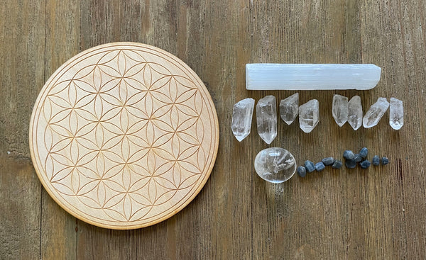 Wisdom Knowledge Clarity Crystal Grid Kit
