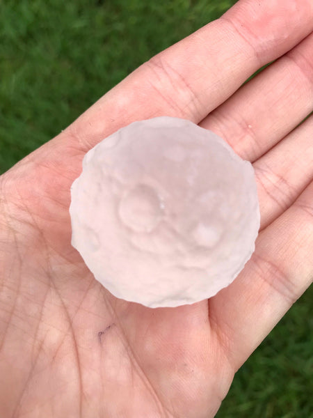 Clear Quartz Moon Carving Sphere