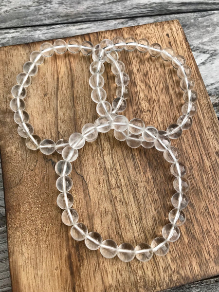 Clear Quartz Stretch Crystal Bracelet